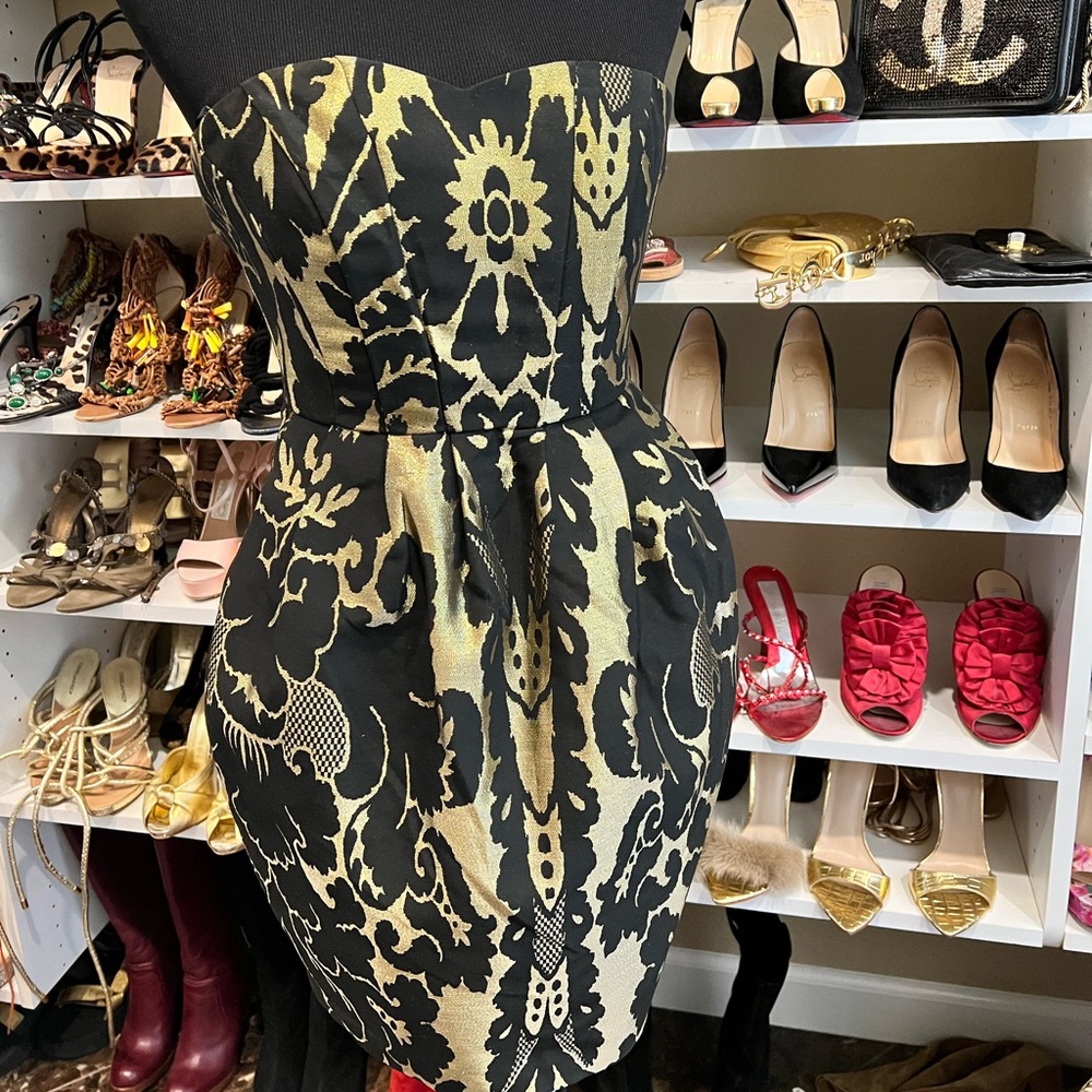 Tulip shaped cocktail dress.